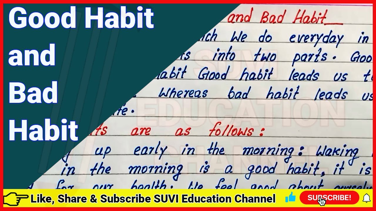 essay on bad habits for class 8
