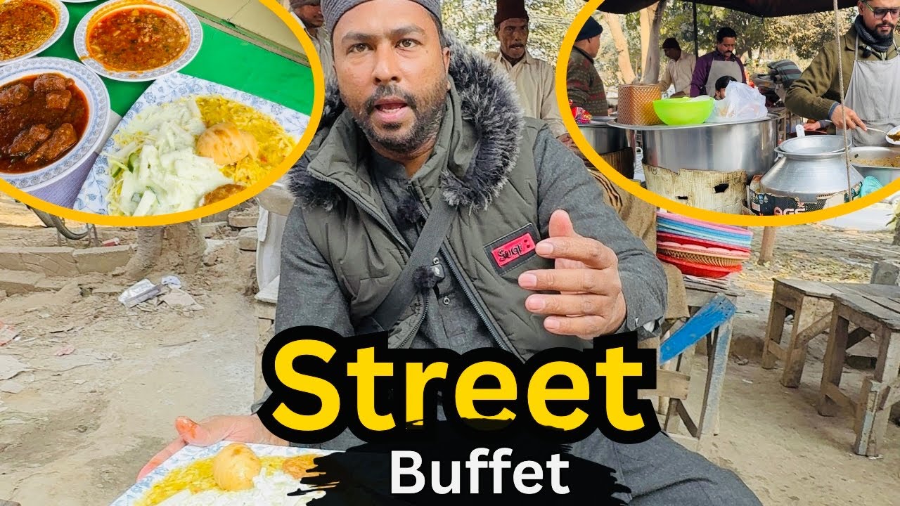 Street Food Buffet || Roadside Buffet At Street Food gujranwala || Waqas_Anxari3.0
