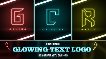 How to Make Neon Glowing Text Logo in Pixellab || Create Glowing Neon Text || Text Logo Tutorial