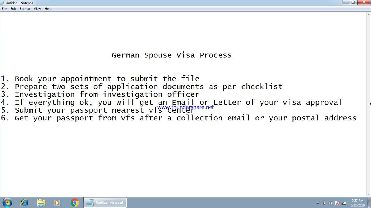 German Spouse Visa Process - YouTube