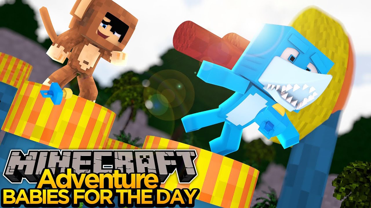Minecraft Adventure - BABIES FOR THE DAY w/ Max The Monkey