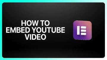 How To Embed YouTube Video In Elementor Website Builder 2025! Tutorial