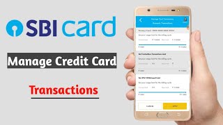 Manage Card Usage | Set Transaction Limit | Control your Credit Card by SBI Card App | In Hindi screenshot 4