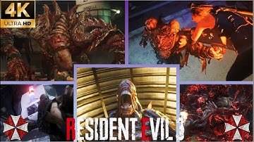 [4K 60fps] Resident Evil 3 - Nemesis All Special Kill  Attack Scene