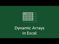 Dynamic arrays in Excel | Understanding the biggest change to Excel.... ever | Excel Off The Grid