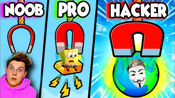 Noob vs Pro vs Hacker in Ultimate Magnet! Prezley