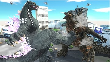 Godzilla Minus One Heat Ray Scorched Version VS. Godzilla ROE! - Animal Revolt Battle Simulator