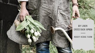 Japanese Linen Cross-Back Pinafore Apron Pattern Tutorial