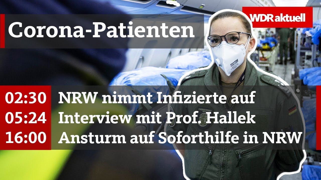 Corona-Patienten aus Italien in NRW gelandet und Ansturm auf Soforthilfe | WDR Aktuelle Stunde