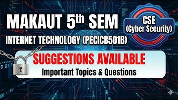 Internet Technology Suggestion Cse (cyber security) #makaut #suggestion