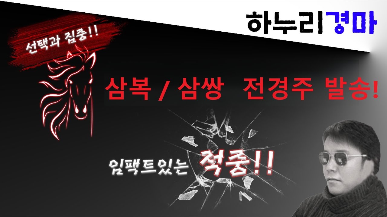 12/14 일요경마 선택과 집중! #하누리경마 #경마 #경마방송 #경마예상가 #경마전문위원 #삼복/삼쌍