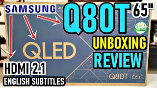 SAMSUNG Q80T Smart TV QLED: UNBOXING REVIEW - Tiene HDMI 2.1 para 120Hz en 4K - English Subtitles