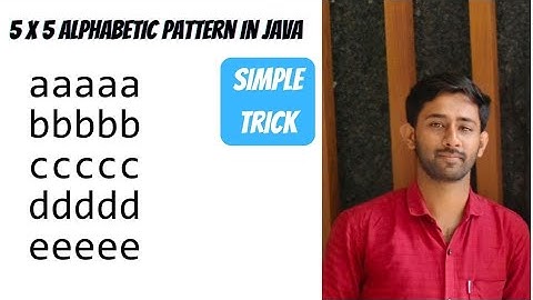 Pattern Program 11 | 5*5 Alphabetic  pattern program in java | Dry Run in hindi