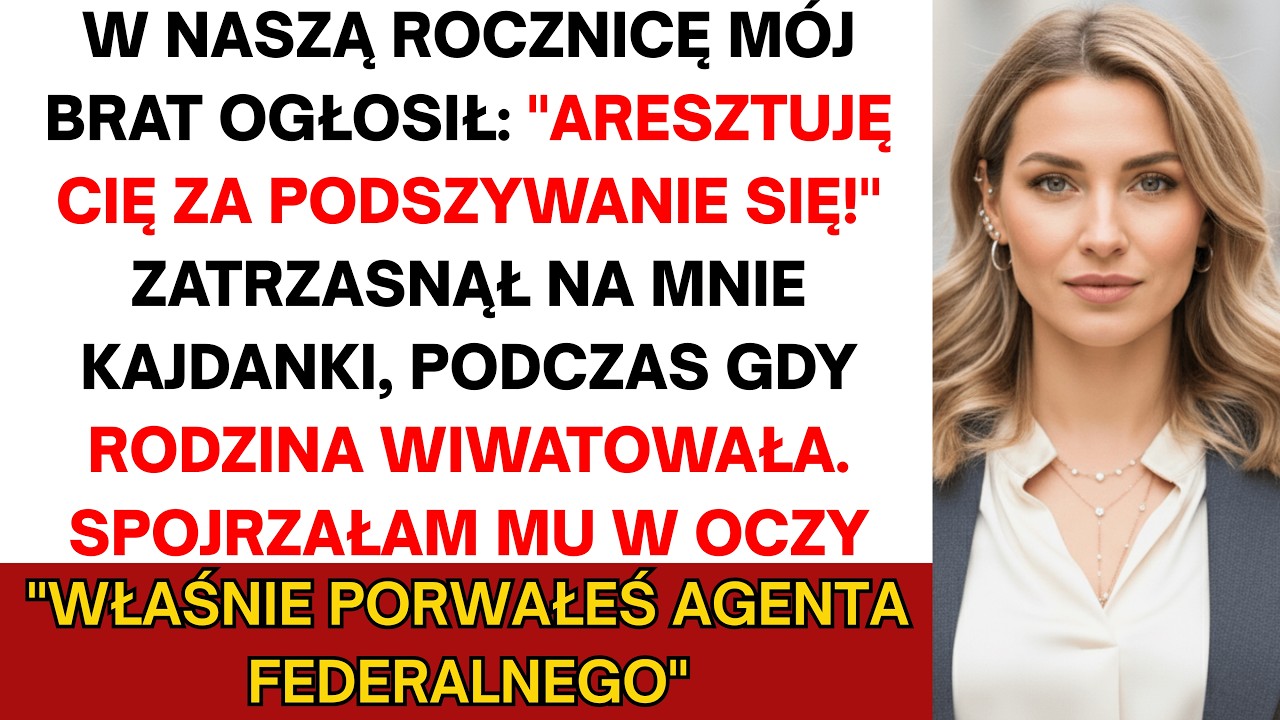 Stałam w sali pełnej gości, a mój młodszy brat właśnie zatrzasnął kajdanki na moich nadgarstkach. „Jesteś hańbą dla tej rodziny, Maja" ryknął Darek, podczas gdy mama płakała w serwetkę, a tata...