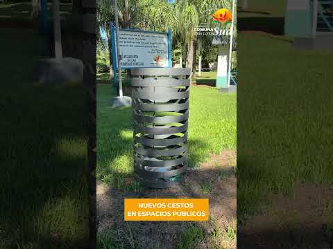La Comuna de San Carlos Sud incorpora nuevos cestos de residuos en espacios públicos