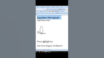 Egyptian Hieroglyph Code 131af #shorts  #msword #microsoftword #tutorial #shortsfeed