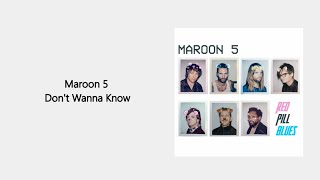 Maroon 5 - Don't Wanna Know (Lyrics)