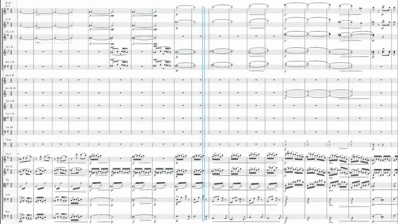 Dvorak - Symphony No 9 - I Adagio - Full score (from the New World 신세계 교향곡  1악장 총보)