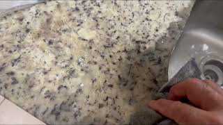 Leaving Hydrogen Peroxide & Baking Soda Overnight On Granite Countertop Stain Results