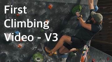 My First Bouldering Video - Projecting a Fun V3