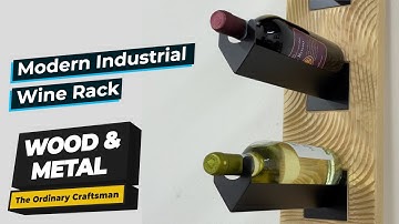 I built a Modern Industrial Wine Rack. Wood and metal project - Made in Italy