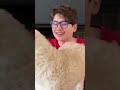 My dog Cash is giving me kisses