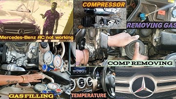 Mercedes Benz  C220 AC service and repair | How to replace Mercedes Benz AC Compressor