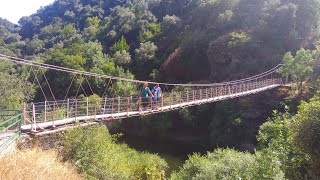 Ponte Pedonal Suspensa (Travessia - Rota dos Mineiros) Portugal 2020.