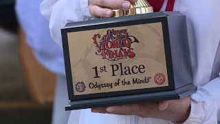 Students win first place in the Odyssey of the Mind competition