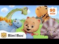 90 minutes of dinosaurs  more  bimi boo nursery rhymes  kids songs