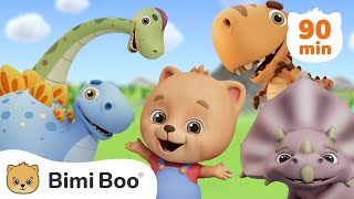 90 minutes of Dinosaurs + More | Bimi Boo Nursery Rhymes & Kids Songs