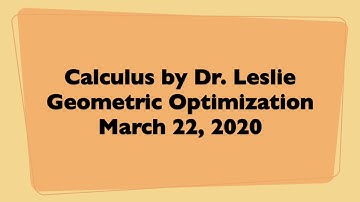 Dr Leslie  - Geometric Optimization OP-5
