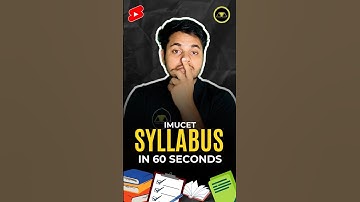 Know IMUCET Syllabus in 60 Seconds! #buddingmariners #merchantnavy