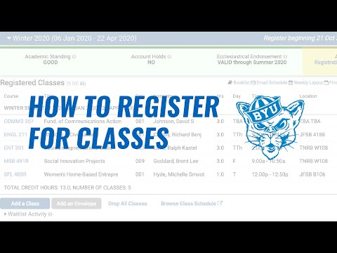 A Walk Through myBYU and How to Register for Classes