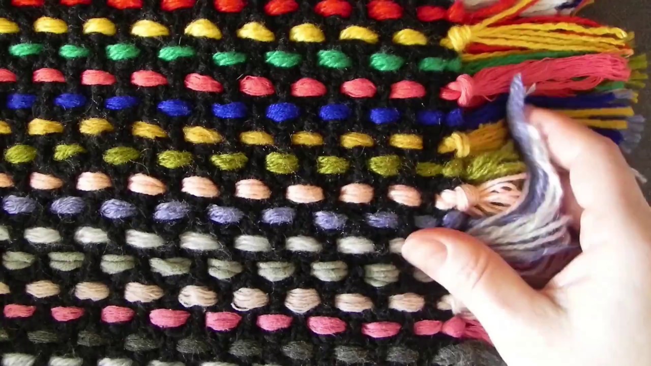 Вязание : Цветной коврик,плед,покрывало(крючком)