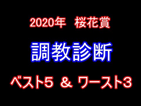 【調教診断】2020 桜花賞