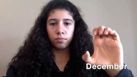 Days of the Week and Months of the Year in ASL