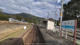 【前面展望】JR四国牟岐線徳島行き　牟岐→日和佐【Frontview】JRShikoku Mugi-Line for Tokushima. Mugi→Hiwasa