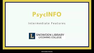PsycINFO: Intermediate Features