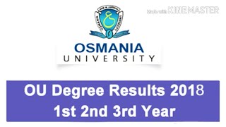 OU Degree 1st, 2nd, 3rd Year exam Results 2018 @ osmania.ac.in
