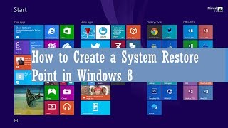 how to create a system restore point in windows 8