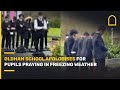 Oldham school apologises for pupils praying in freezing weather