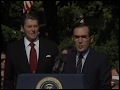 President Reagan and President Eanes of Portugal at his Arrival Ceremony on September 15, 1983