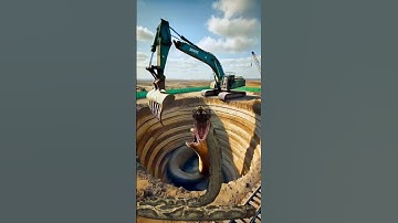 Big Snake Attack JCB l #cartoon