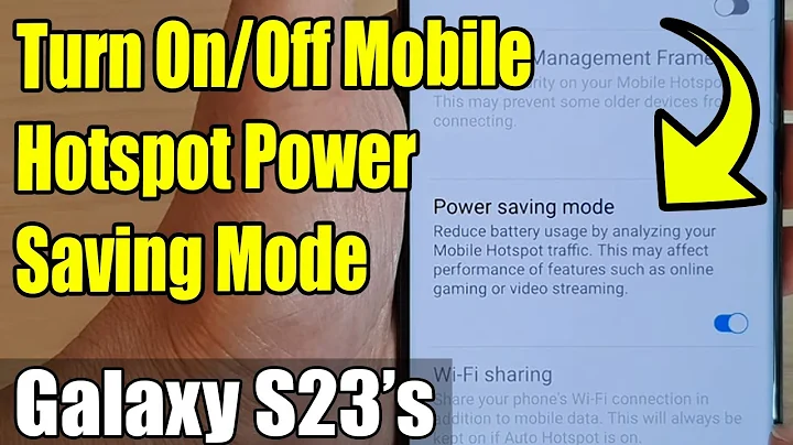 Galaxy S23's: How to Turn On/Off Mobile Hotspot POWER SAVING MODE