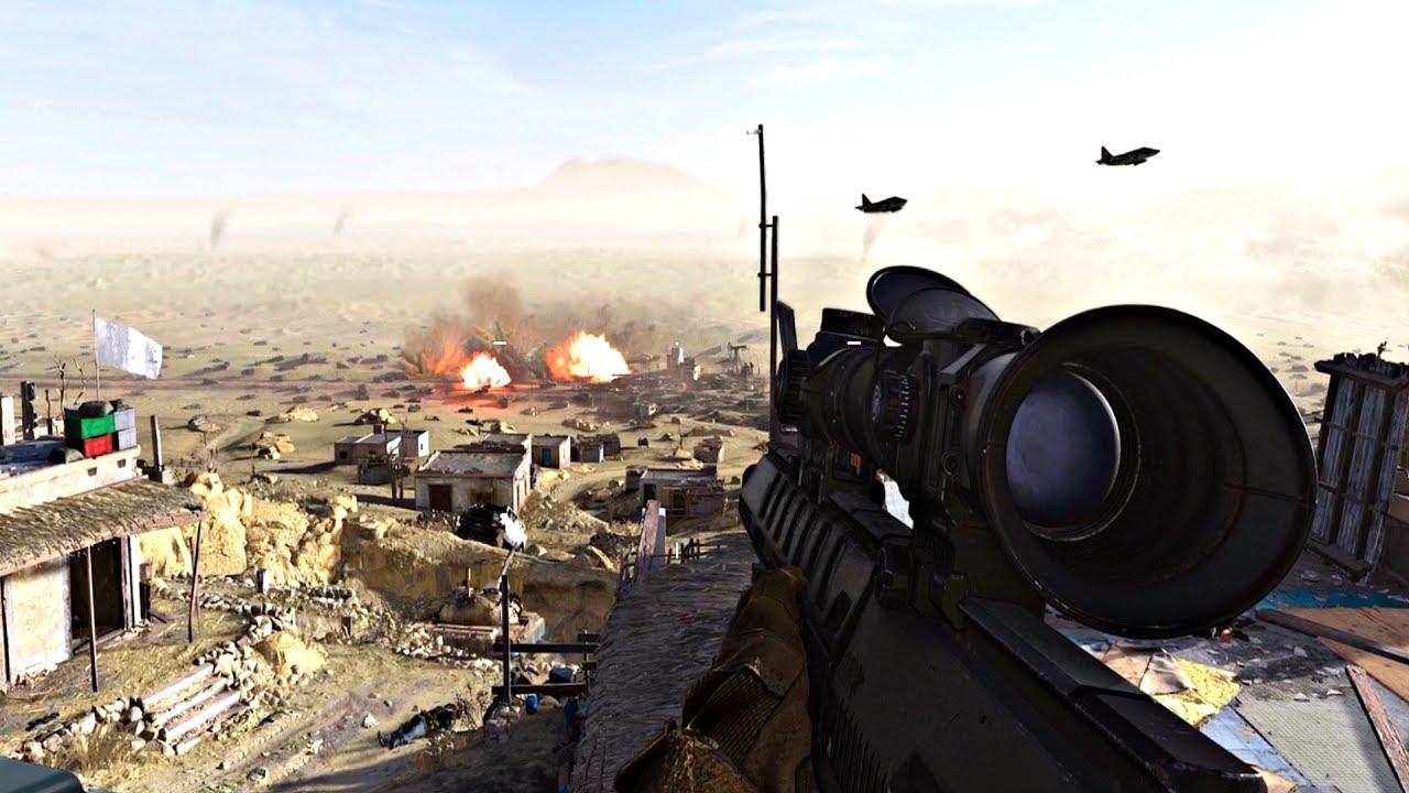 Call of Duty Modern Warfare 4 - Highway of Death Sniper Mission (CoD MW  2019) PS4 Pro - 