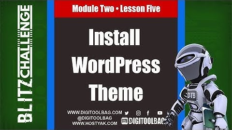 Install WordPress Theme (GeneratePress Free WordPress Theme)