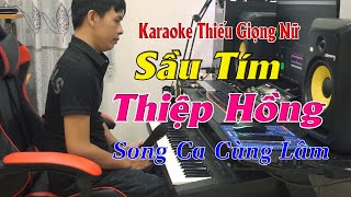 Sầu Tím Thiệp Hồng Karaoke Song Ca Thiếu Giọng Nữ - Song Ca Cùng Lâm