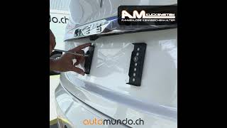 Montage rahmenloser Kennzeichenhalter am Campervan T5, Simple Fix -  Nummernschild wechseln - Test 