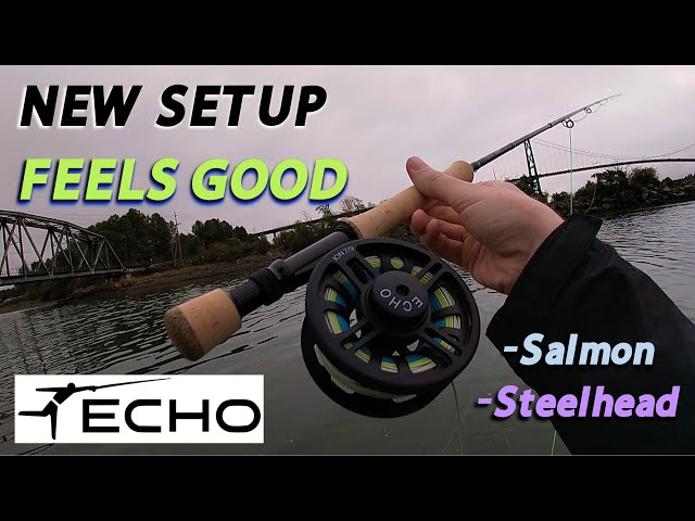 Breaking in my New ECHO 8-weight Salmon and Steelhead Rod and Reel with SA  Amplitude ANADRO Fly Line 